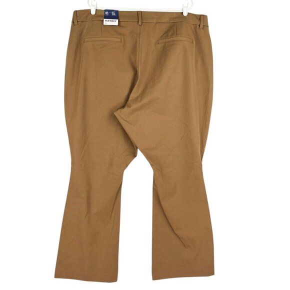 Old Navy High-Rise Pixie Flare Pants Women's Plus Size 24 Stretch Brown NWT - Picture 2 of 12